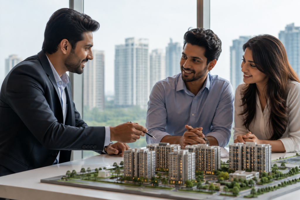 At Om Sai Global, we provide professional and dependable real estate solutions for homebuyers, investors, property owners, businesses, and clients looking for suitable property opportunities across Delhi NCR. With experience in residential and commercial real estate, we assist customers with property selection, investment planning, bookings, documentation, property surveys, transfers, and other essential property requirements.